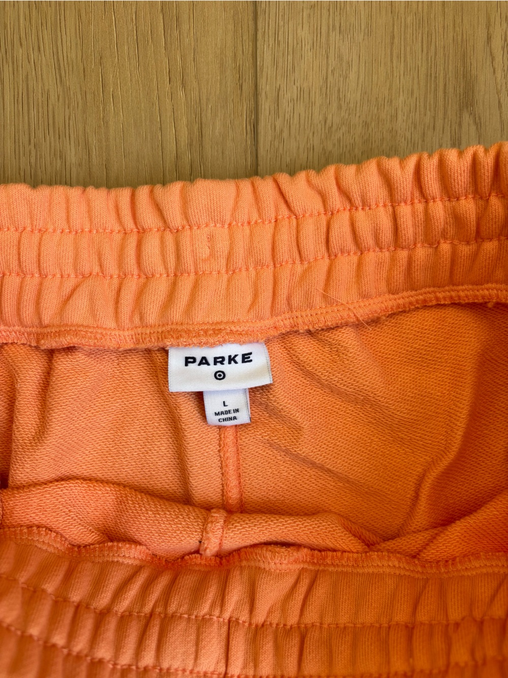Parke x Target Collab Peach Drawstring Sweatshorts - Picture 4 of 6